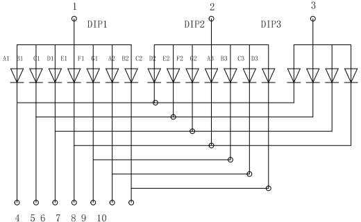 led數(shù)碼管顯示屏電路圖